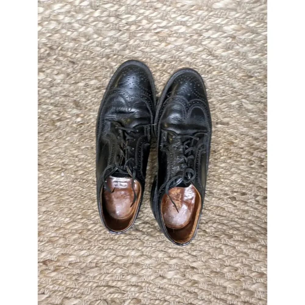 Thom McAn O’Sullivans Leather Oxford Brogue Black Dress Shoes Loafers Size 8.5